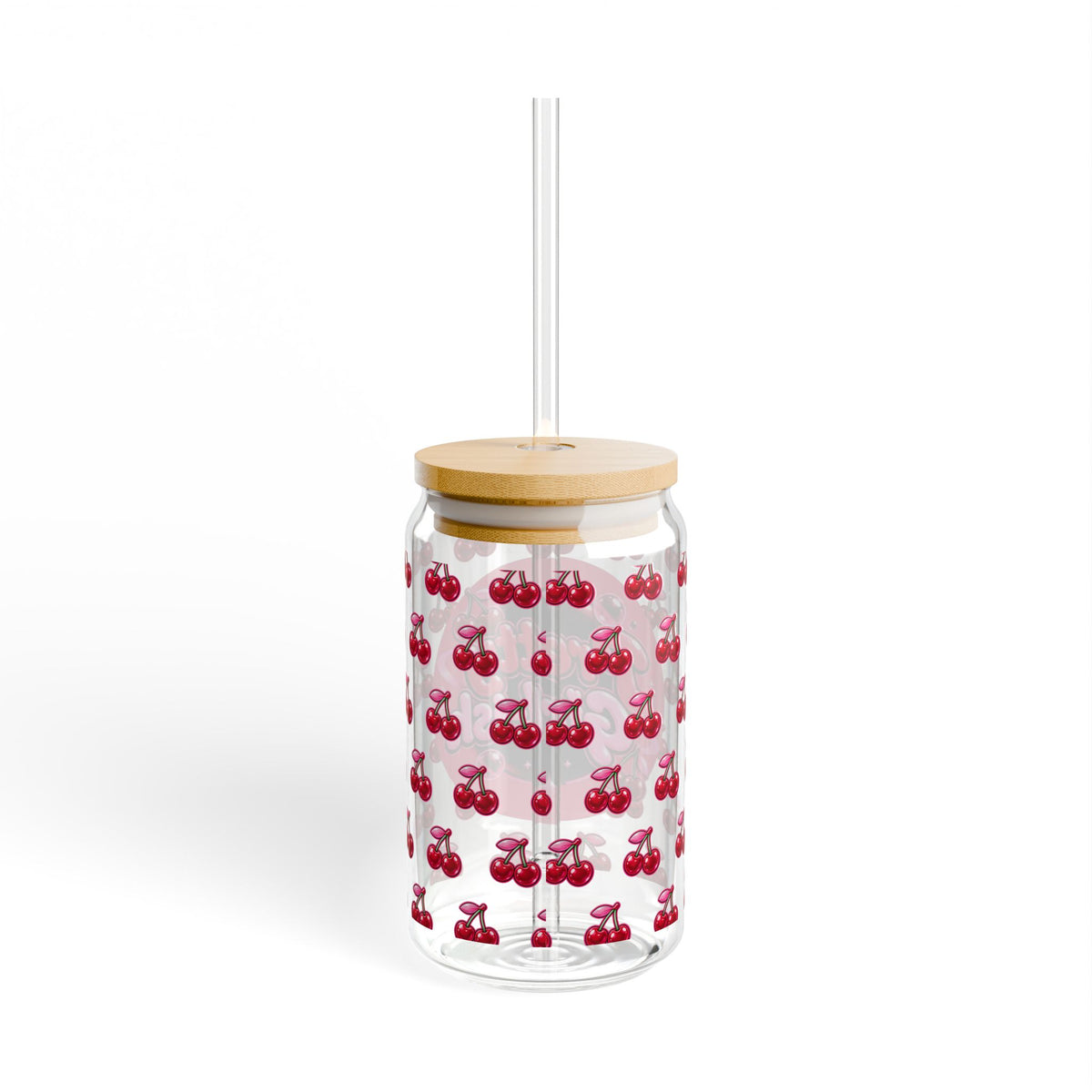 Pretty Girlish Cherry Sipper Glass, 16oz